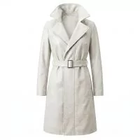 Atomic Blonde White Leather Coat front view