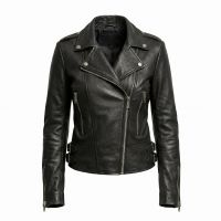 Black Widow Black Leather Jacket