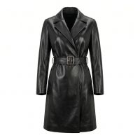 Catwoman Black Leather Coat
