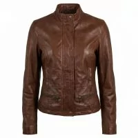 Devil Wears Prada Inspired Women’s Leather Jacket front view