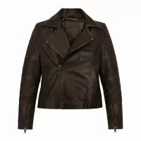 Furiosa Mad Max Brown Leather Jacket front view