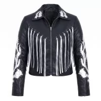 Harley Quinn Birds of Prey Leather Jacket front view