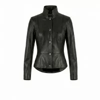 Matrix Trinity Black Leather Jacket front view