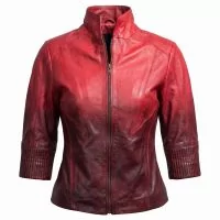 Scarlet Witch Red Leather Jacket front view