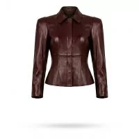 X-Men Jean Grey Red Leather Jacket front view