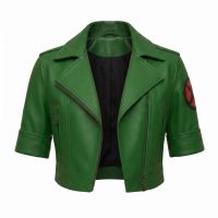 X-Men Rogue Brown Leather Jacket front view