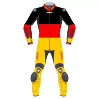 German Flag Motorcycle Racing Suit front view