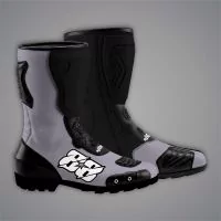 Grey Moto Boots
