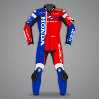 Iker Lecuona Honda Supermoto Racing Suit 2024 SBK front view