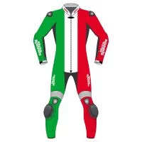 Italy Flag Moto Suit front view