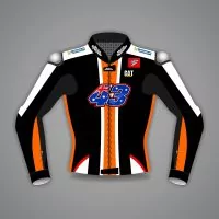 Jack Miller Black Racing Jacket KTM Winter Test 2022 front view
