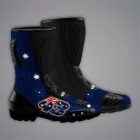 Blue Biker Boots