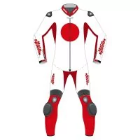 Japan Flag Motorbike Suit front view