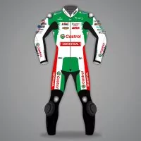 Johann Zarco Leathers Castrol Honda MotoGP 2024 front view
