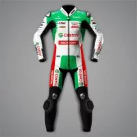 Johann Zarco Leathers Castrol Honda MotoGP 2024 front view