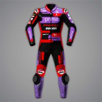 traje moto cuero ducati