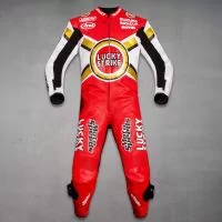 Kevin Schwantz Lucky Strike Suzuki GP 1995 Suit front view