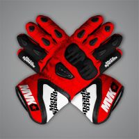 Maverick Vinales Black Red Motorcycle Gloves MotoGP 2024 front view