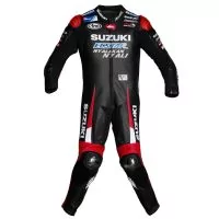 Maverick Vinales Suzuki MotoGP 2016 Leather Suit front view