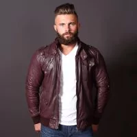 leather bomber jacket mens