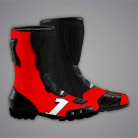 Motorcycle Boots Red