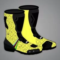 Neon Yellow Motorcycle Boots