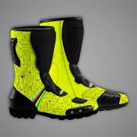 Neon Yellow Motorcycle Boots