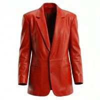 Pretty Woman Red Leather Jacket Front View