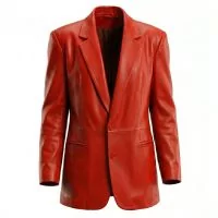 Pretty Woman Red Leather Jacket Front View
