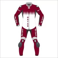 Qatar Flag Motorbike Race Suit front view