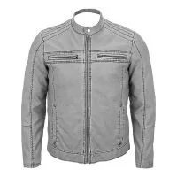 grey moto jacket