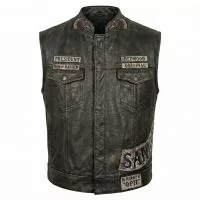 Sons of Anarchy Jax Teller Leather Vest front view