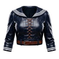 Sucker Punch Babydoll Leather Jacket front view