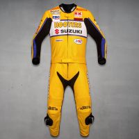 Suzuki Motorcycle Leathers Larry Pegram AMA front view