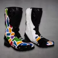 Takaaki Nakagami Motorcycle Boots White MotoGP 2022 side view