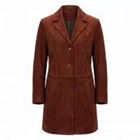 The Mummy Inspired Women’s Brown Leather Coat front view