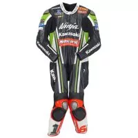 Kawasaki Vêtement en Cuir Vert