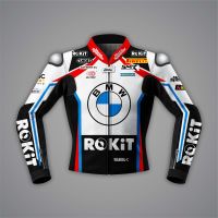 Veste en cuir de motard BMW