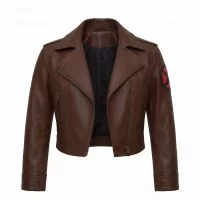X-Men Rogue Brown Leather Jacket front view