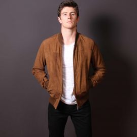 CAMEL COLLECTION キャメル オールレザー MA-1 ジャケット Schott Single Riders Jacket Camel 38（ショット シングル ライダース