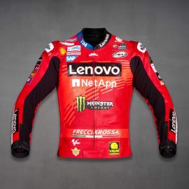 モトGP カピロッシ選手レジェンドレーサーサイン入り未使用ドゥカティ☆ジャケット moto-racer-leather-jacket-