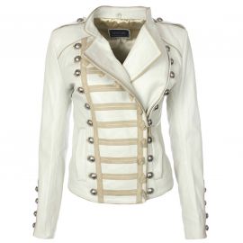 Stylish White Gothic Leather Jacket - Shop Now for Unique Style!