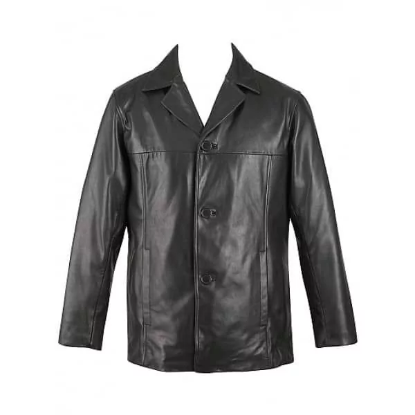 3 Button Leather Blazer for Men - Leather blazer | Shop