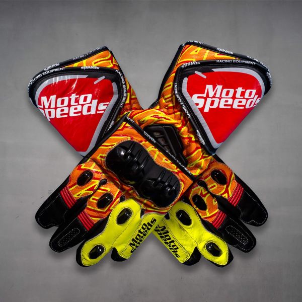Guantes moto naranja