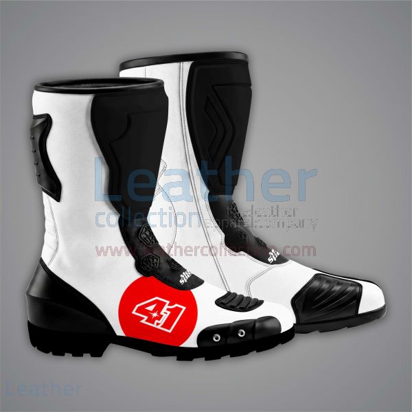 All White Motorcycle Boots Aleix Espargaro Winter Test 2024