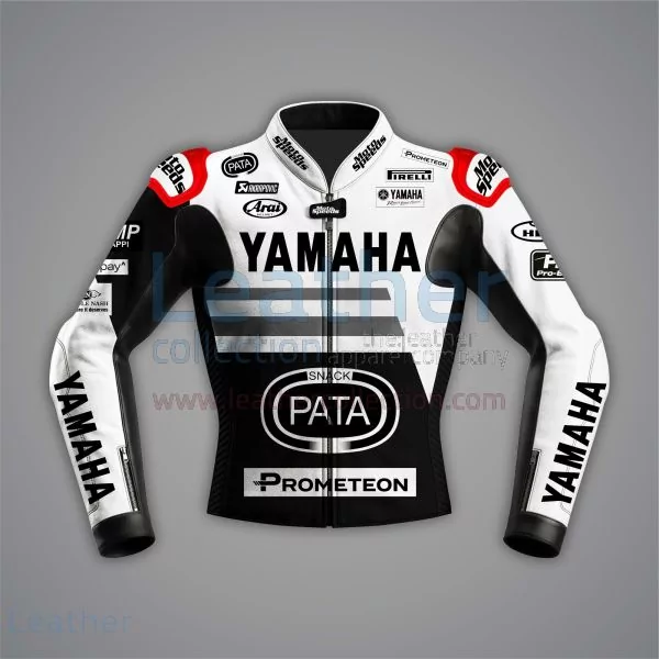 Jonathan Rea Yamaha Black and White Moto Jacket 2023 WT front view