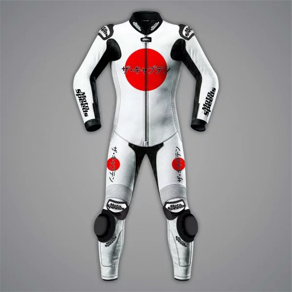 All White Motorcycle Suit