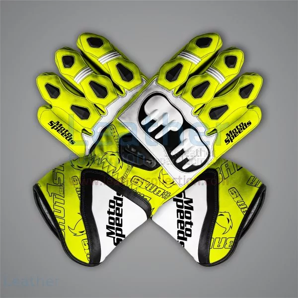 Alvaro Bautista White Motorcycle Gloves SBK 2024