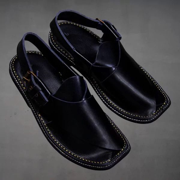 Chappal De Cuero Negro