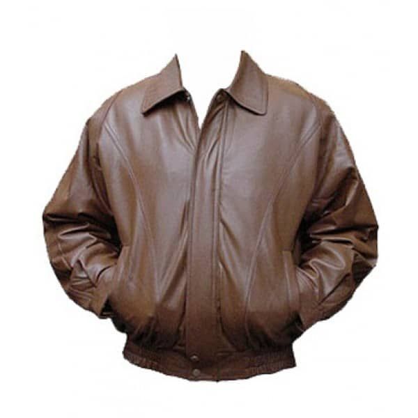 classic leather bomber jacket